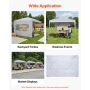 Canopy Sidewalls, Fit for 3 x 3 m Pop Up Canopy Tent, Tent Side Walls with Waterproof and Sunlight Protection Layer for Outdoor 