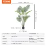 Kunstig palme, 1,5 m høj kunstig plante, sikkert PE-materiale