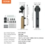 304.8 Sliding Barn Door Hardware Kit, 149.7 kg Loading Heavy Duty Barn Door Track Kit for Single Door, Fit 140.2-158.5 cm Wide a