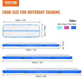 6.1 m Air Track Inflatable Training Tumbling Gymnastics Gym Mat with Pump