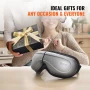 Eye Massager with Heat, Heated Eye Massage Mask with 5 Modes and Bluetooth Music, 180° Foldable Eye Care Massager for Migraines,