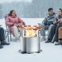 Fire Pit Heat Deflector for Solo Stove Yukon, 635 mm Bonfire Round for Wood Burning Fire Pit, 304 Stainless Steel Heat Diffuser,