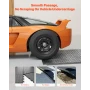 Male Garage Floors Transition Edge Kit, 15 PCS Sturdy PP Interlocking Modular Garage Floor Edging Slip-resistant, Easy Assembly 