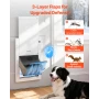 Pet Door, Large, with Three Magnetic Flaps and Metal Frame, Strong and Weatherproof Dog Door for Interior and Exterior Doors, Ea