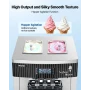 Commercial Ice Cream Machine, 20-28L/H Yield, 2200W 3-Flavor Freestanding Soft Serve Ice Cream Maker with 2 x 6L Hoppers & Hoppe
