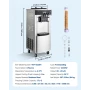 Kommerciel ismaskine, 20-28L/H ydelse, 2200W 3-smags