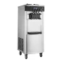 Commercial Ice Cream Machine, 20-28L/H Yield, 2200W 3-Flavor Freestanding Soft Serve Ice Cream Maker with 2 x 6L Hoppers & Hoppe