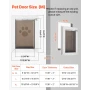 Pet Door, Medium, with Double Magnetic Flaps and Metal Frame, Strong and Weatherproof Dog Door for Interior and Exterior Doors, 