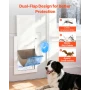 Pet Door, Large, with Double Magnetic Flaps and Metal Frame, Strong and Weatherproof Dog Door for Interior and Exterior Doors, E