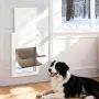 Kæledyrsdør, stor, med dobbelte magnetiske klapper og