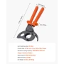 Ratcheting Cable Cutter, Spring Steel Blades with PVC-Coated Handles, Quick-Release Button, Heavy Duty Ratchet Cable Wire Cutter