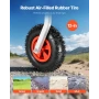 Boat Launching Wheels, 226.8 kg Load Capacity, 304.8 mm Aluminium Alloy Transom Wheel with Inflatable Rubber Tires, Folding Laun