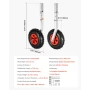 Boat Launching Wheels, 226.8 kg Load Capacity, 304.8 mm Aluminium Alloy Transom Wheel with Inflatable Rubber Tires, Folding Laun