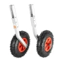 Boat Launching Wheels, 226.8 kg Load Capacity, 304.8 mm Aluminium Alloy Transom Wheel with Inflatable Rubber Tires, Folding Laun