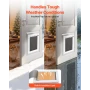 Pet Door, Medium, with Three Magnetic Flaps and Metal Frame, Strong and Weatherproof Dog Door for Interior and Exterior Doors, E