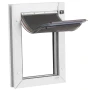 Pet Door, Medium, with Three Magnetic Flaps and Metal Frame, Strong and Weatherproof Dog Door for Interior and Exterior Doors, E