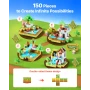 Magnetic Blocks, 150 PCS Forest Castle Set, Magnetic Building Cubes for Kids, STEM Montessori Sensory Toys for Christmas Birthda