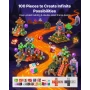 Magnetic Blocks, 100 PCS Dark Castle Set, Magnetic Building Cubes for Kids, STEM Montessori Sensory Toys for Christmas Birthday 