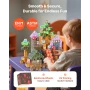 Magnetiske blokke, 100 STK mørkt slotsæt, magnetiske