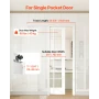 Sliding Pocket Door Hardware Track Kit, 1441 mm Pocket Door