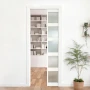 Sliding Pocket Door Hardware Track Kit, 1441 mm Pocket Door Track Kit with Soft Close Mechanism for Smooth and Quiet Sliding, Ea