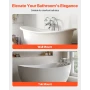 Clawfoot Tub Faucet, Wall Mount Bathtub Faucets with Handheld Shower, Vintage Polished Chrome Clawfoot Tub Filler Faucet Shower 