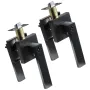 Entry Lever Door Handle, 2 PCS Black Entry Knob, Lock and Key Locking Lever Set, Contemporary Square Door Lever, Reversible for 