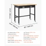 1220 mm arbejdsbænk, 680 kg bæreevne, garagearbejdsbænk med