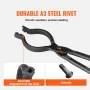 Blacksmith Tongs, 45.7 cm V-Bit Bolt Tongs, Carbon Steel Forge Tongs with A3 Steel Rivets, for Long, Irregular, and Nail-shaped 