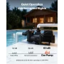 Poolpumpe med variabel hastighed, 1650W, AC 220-240V, 33.000