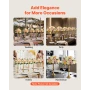 16 PCS Wedding Flower Vase, 38 cm Tall Flower Table Centerpieces, Crystal Banquet Vases Easy Installation, Electroplated Versati