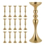16 PCS Wedding Flower Vase, 38 cm Tall Flower Table Centerpieces, Crystal Banquet Vases Easy Installation, Electroplated Versati