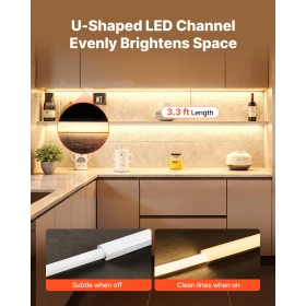 20-Pack 3.3 ft/1M U Shape LED Aluminum Channel, with Milky Cover, End Caps and Mounting Clips, Aluminum Profile for LED Strip Li