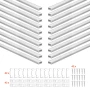 20-Pack 3,3 ft/1M U-form LED-aluminiumskanal, med mælkeagtigt