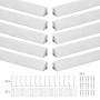 10-Pack 6.6 ft/2M V Shape LED Aluminum Channel, with Milky Cover, End Caps and Mounting Clips, Aluminum Profile for LED Strip Li