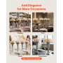 4 PCS Crystal Wedding Flower Vase, 51 cm Tall Flower Table Centerpieces, Crystal Cylinder Banquet Vases Easy Installation, Versa