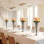 4 PCS Crystal Wedding Flower Vase, 51 cm Tall Flower Table Centerpieces, Crystal Cylinder Banquet Vases Easy Installation, Versa