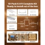 Plaster-in LED aluminiumskanal, 10-pak 6,6 ft/2M, trimløs