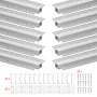Plaster-in LED aluminiumskanal, 10-pak 6,6 ft/2M, trimløs