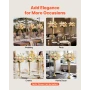 12 PCS Wedding Flower Vase, 55 cm Tall Trumpet Flower Table Centerpieces, Banquet Vases Easy Installation, Electroplated Versati