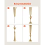 12 PCS Wedding Flower Vase, 55 cm Tall Trumpet Flower Table Centerpieces, Banquet Vases Easy Installation, Electroplated Versati
