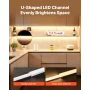 20-Pack 6,6 ft/2M U-form LED-aluminiumskanal, med mælkeagtigt