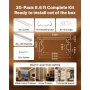 20-Pack 6,6 ft/2M U-form LED-aluminiumskanal, med mælkeagtigt