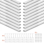 20-Pack 6,6 ft/2M U-form LED-aluminiumskanal, med mælkeagtigt
