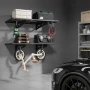 2-lags kraftige væggaragereoler, 610 x 1219 mm stålvægmonterede