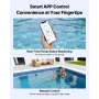 Variable Speed Pool Pump, 1350W, AC 220-240V, 30,000 L/H, In/Above Swimming Pool Pump with Filter Basket, Powerful Self Priming,