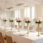 20 PCS Wedding Flower Vase, 43 cm Tall Trumpet Flower Table Centerpieces, Banquet Vases Easy Installation, Electroplated Versati