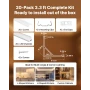 20-Pack 3.3 ft/1M V Shape LED Aluminum Channel, with Milky Cover, End Caps and Mounting Clips, Aluminum Profile for LED Strip Li
