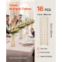 16 PCS Crystal Wedding Flower Vase, 26 cm Tall Flower Table Centerpieces, Crystal Cylinder Banquet Vases Easy Installation, Vers