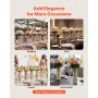 16 PCS Crystal Wedding Flower Vase, 26 cm Tall Flower Table Centerpieces, Crystal Cylinder Banquet Vases Easy Installation, Vers